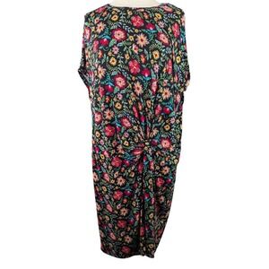 Alison Andrews Dress Womens 2X Multi Color Floral Stretch Summer Boho‎ Lagenlook